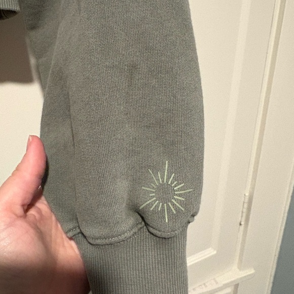 Offline by Aerie Sage Green Cropped Hoodie - Picture 4 of 5